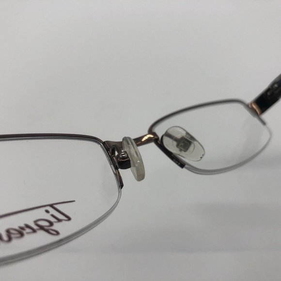 Tigress TGS112 Eyeglass Frame Women Spring Half Semi Rim Brown Animal 54-17-140 - Picture 9 of 11